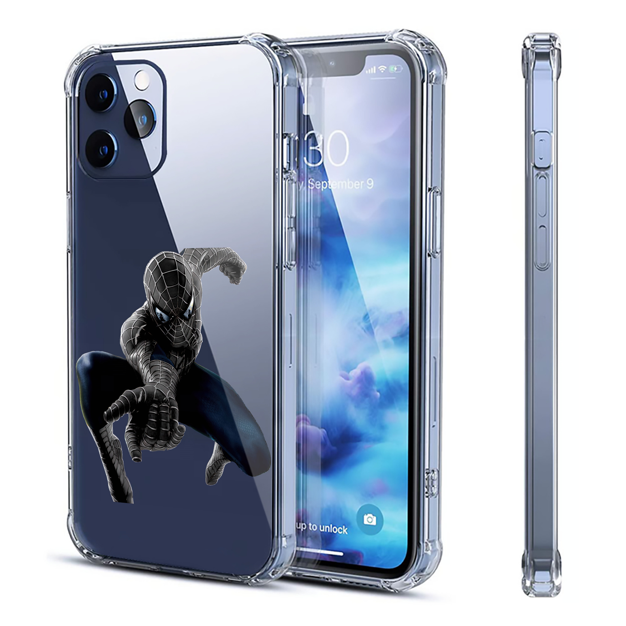 （画像用） Spider Man スパイダーマン 【iPhone 12シリーズ対応】透明スマホケース（クリアソフトケース）
